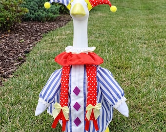 23 Inch Goose Clown Costume Outfit, Porch Decor, Seasonal Yard Art
