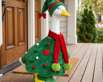 Christmas Porch Goose Outfit, 23 Inch Costume Set, Holiday, Christmas gifts
