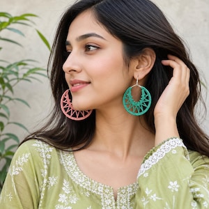 Crochet Hoop Earrings Pattern PDF | Beginner Lace Earrings Tutorial | DIY Boho Jewelry | Instant Digital Download
