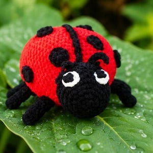Crochet Ladybug Pattern PDF | Amigurumi Ladybug Toy | Beginner Crochet Plush Tutorial | DIY Stuffed Bug | Instant Download