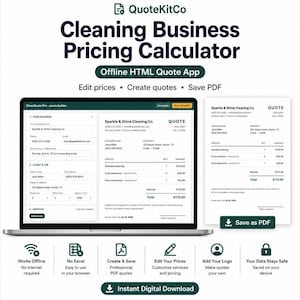 Cleaning Business Pricing Calculator | Offline HTML Quote Generator
