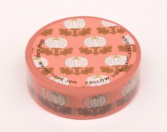 Pink Coral Flower Washi Tape, Pink Floral Bullet Journal Washi Tape, Paper Craft Washi Tape, Scrapbooking Washi Tape, Packaging, Wrapping