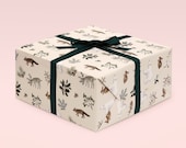 Christmas Wrapping Paper, Holiday Woodland Animal Wrapping Paper, Wes Anderson Wrapping Paper, Winter Holiday Gift Wrap