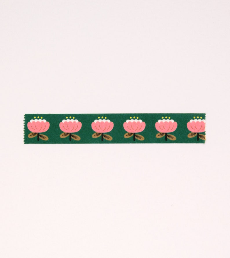 Floral Washi Tape, Pink Floral Washi Tape, Bullet Journal Washi Tape, Bear Decorative Tape, Cute Retro Washi Tape image 9