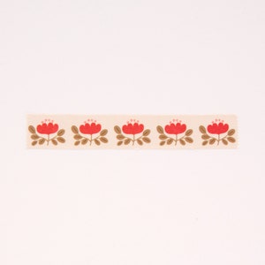 Red Floral Washi Tape, Flower Bullet Journal Washi Tape, Cute Red Washi Tape image 4