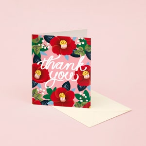 Tsubaki Camellia Thank You Card