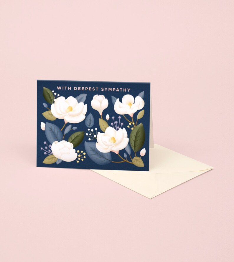 Magnolia Sympathy Card
