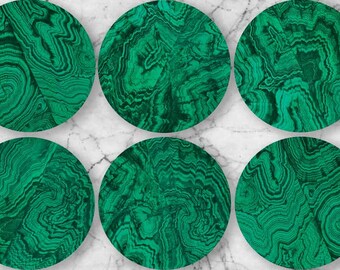 TheMadPlatters faux Malachite dinnerware
