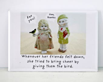 The Bird Funny Bisque Dolly Claudia Doll Friendship Magnet Friends