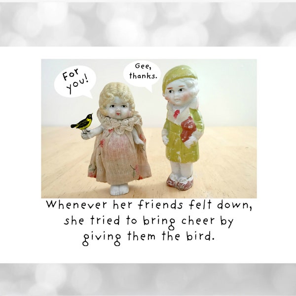 The Bird Funny Bisque Dolly Claudia Doll Friendship Magnet Friends