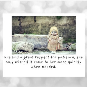 Funny "Patience" Adventures of Claudia Notecard Card