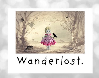 Wanderlost Card Adventures of Claudia Doll Art Notecard