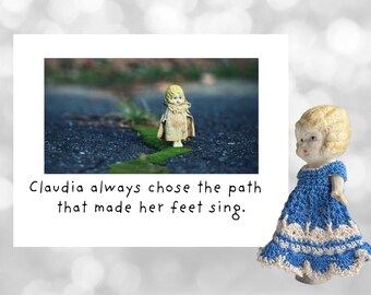 Claudia Always Chose The Path That Made Her Feet Sing Card Notecard