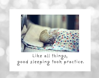 Like All Things Good Sleep Took Practice Card Adventures of Claudia Doll Napping Notecard