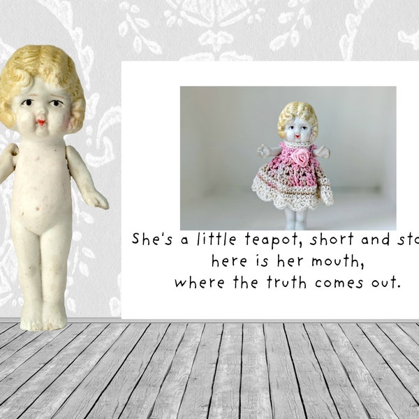 She's A Little Teapot Funny Truth Doll Greeting Card Adventures of Claudia