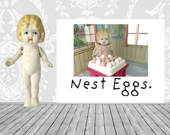 Nest Eggs Adventures of Claudia Egg Card Porcelain Doll Stationary