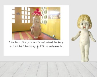 Presents Funny Holiday Card Adventures of Claudia Gift Giving Humor