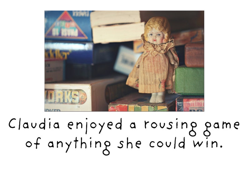 Claudia Enjoyed A Rousing Game Of Anything She Could Win Doll Funny Board Games Card Notecard image 2