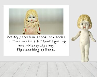 Adventures of Claudia Friendship Card Seeking Companionship Funny Doll Stationary