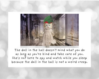 The Doll In The Hall Funny Holiday Magnet Gift