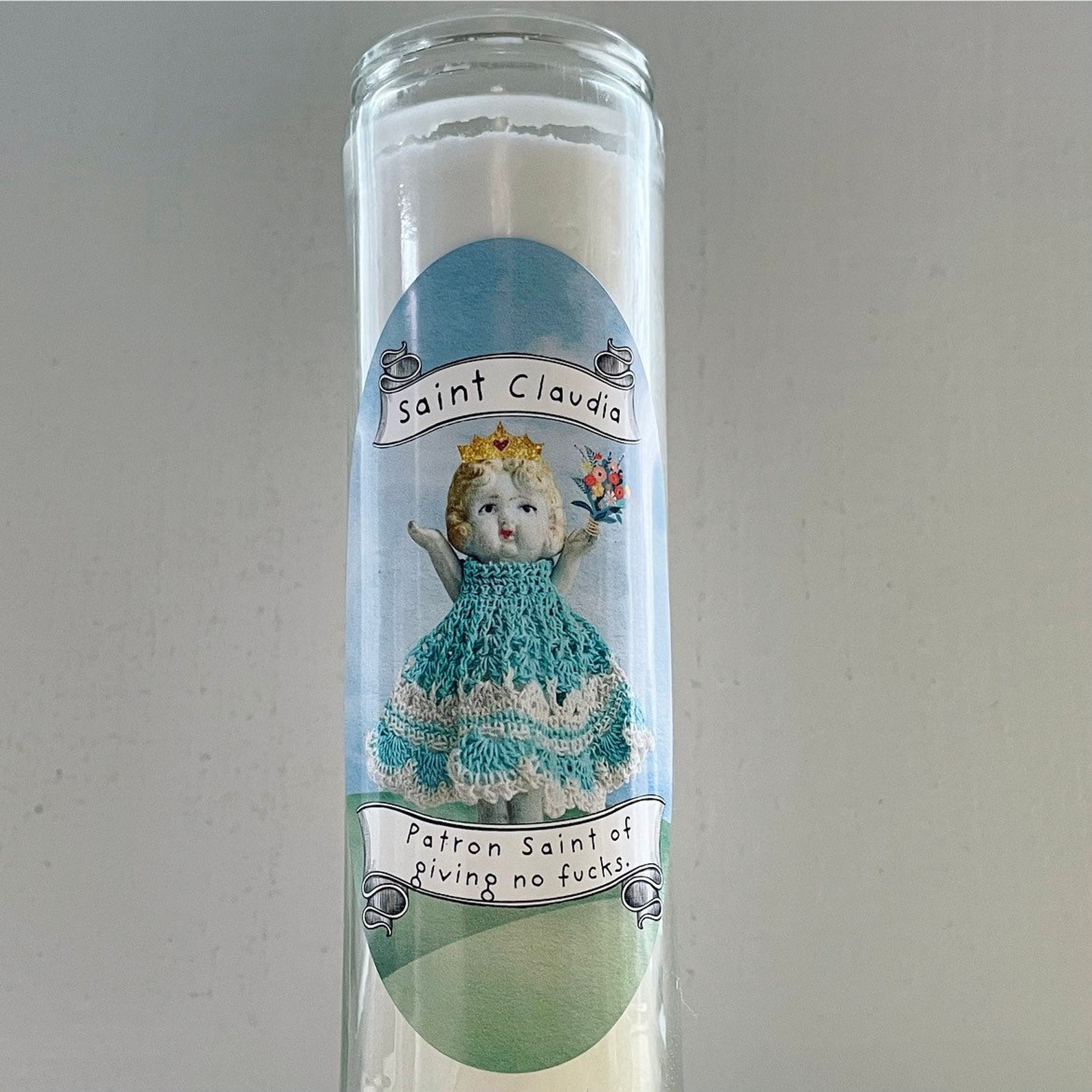 Patron Saint of Giving No Fcks Candle Claudia Doll Gag Gift - Etsy