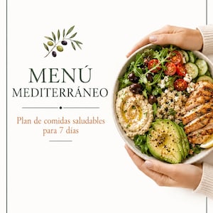 Menú de Dieta Mediterránea de 7 Días en PDF | Plan de Comidas Semanal para una Alimentación Saludable