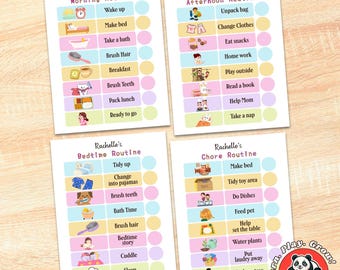 Daily Chore Chart for Kids, Editable in Canva, Responsibility Chart, Kids Chore List, Printable Kids Routine Checklist
