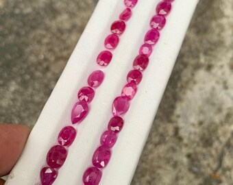 Perle di rubino naturale sfaccettate, non trattate termicamente, 27,08 ct, origine africana