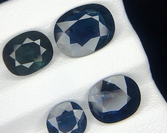 Gemas de Safira Natural: Facetadas em Azul, Verde e Corte Oval