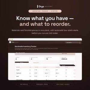 Handmade Inventory Tracker, Materials & Finished Stock, Low-Stock Alerts (Offline App)