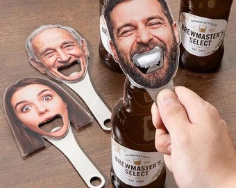 Ouvre-bouteille magnétique personnalisé avec photo d'avatar – Décoration magnétique personnalisée pour réfrigérateur, accessoire de bar