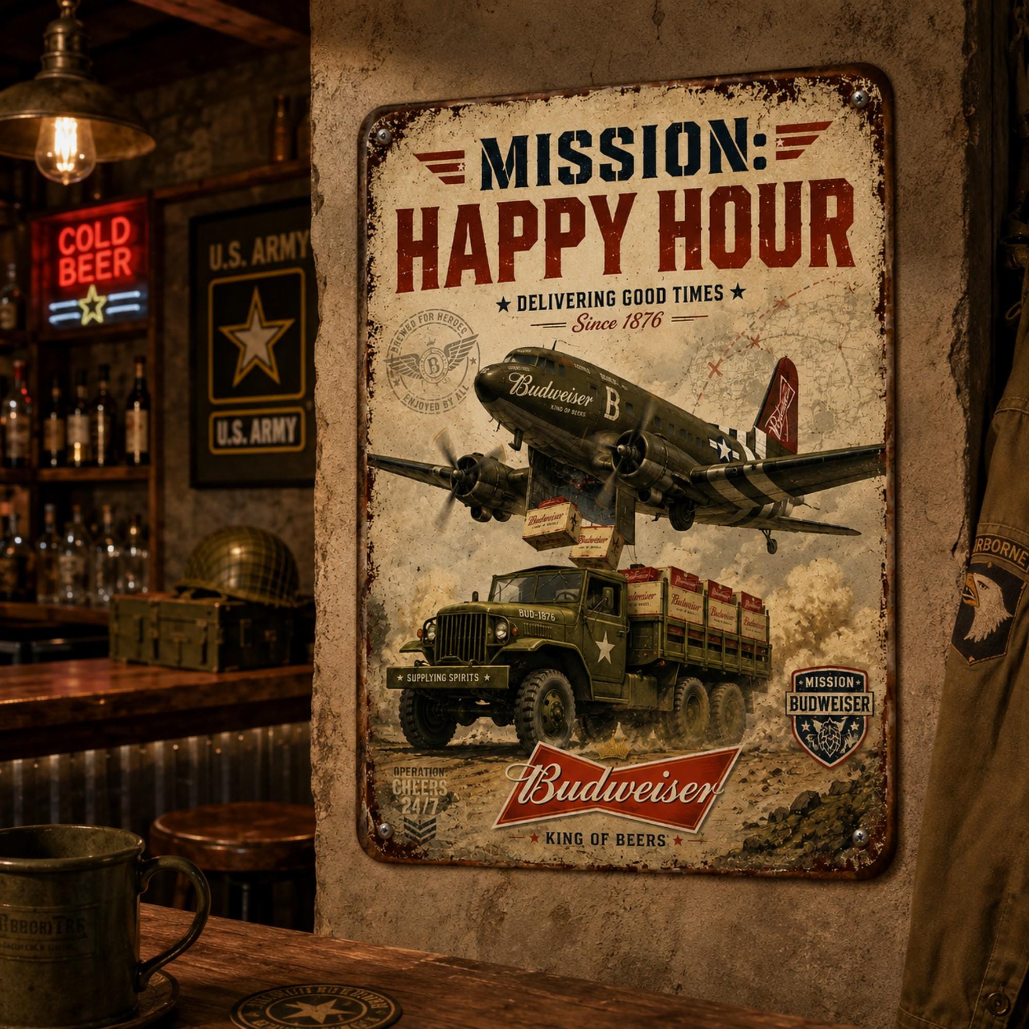 Budweiser Sign - Etsy