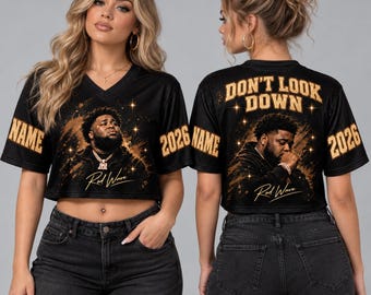 Rod Wave Croptop Jersey, Custom Name and Number, Hip Hop Concert Merch, Gift Shirt