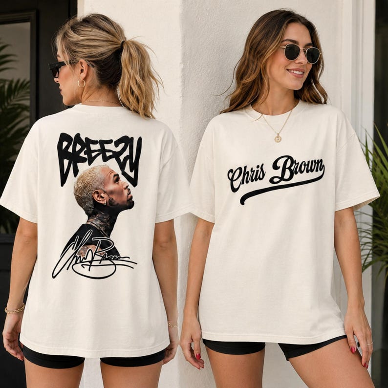Chris Brown Breezy Tour Shirt, Comfort Colors Retro Concert Tee image 2