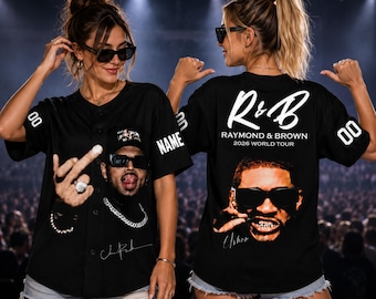 R&B Tour 2026 Baseball Jersey, Custom Name Number, Hip Hop Soul Fan Shirt