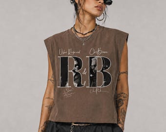 Vintage R&B Tour Muscle Tee, Chris Brown Usher Graphic Crop Top
