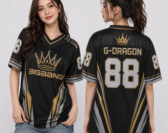 BIGBANG 2026 World Tour Mesh Jersey, Oversized Kpop Streetwear Shirt, Fan Concert Top, Unisex Korean Pop Festival Outfit Gift Idea