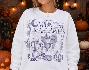 Midnight Margaritas Sweatshirt, Vintage Practical Magic Tee, Retro Halloween Movie Shirt, Spooky Season Gift, Halloween Shirt