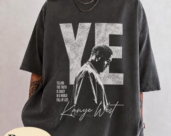 Vintage 90s Kanye West Retro Shirt, YE Concert Comfort Color Tee, Kanye West Shirt, Kanye West Rapper Shirt, Unisex Heavy Fashion Tees