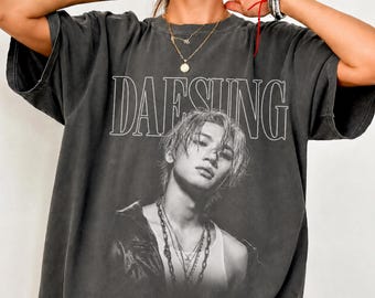Potrait Daesung Kpop Comfort Color Shirt, Kpop Idol Streetwear Shirt, Korean Pop Fan Merch, Kpop Concert Outfit Graphic Tee