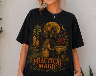 Practical Magic Shirt, Halloween Midnight Margaritas Shirt, Vintage Witch Movie Tee, Spooky Season Gift, Comfort Colors® Tee