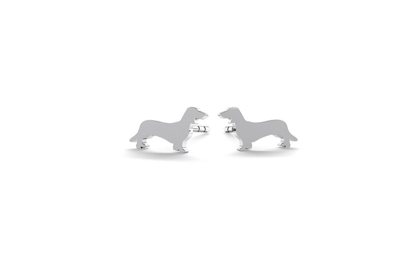 Dog Earrings. Jewelry. Teckel. Dachshund. Puppy. Hond. Perro. Pet. Tiny. image 2