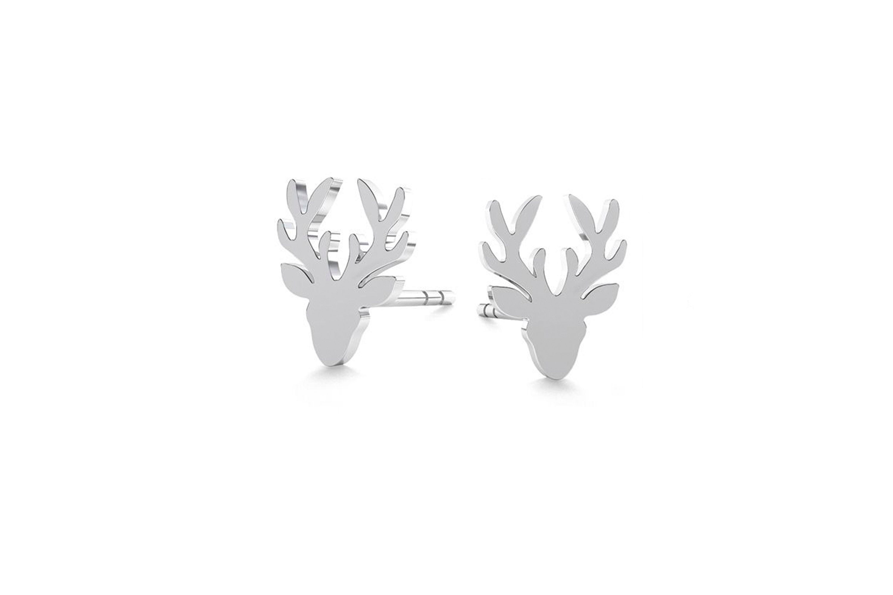 Sterling Silver Deer & Fawn Earrings | Nature-Inspired Jewelry for Everyday Wear | Stud Earrings