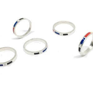 Mondrian Slim Ring Sterling Silver / Contemporary Jewelry, Mondrian, Mondriaan, Square, Archilovers, Architecture,925 Silver