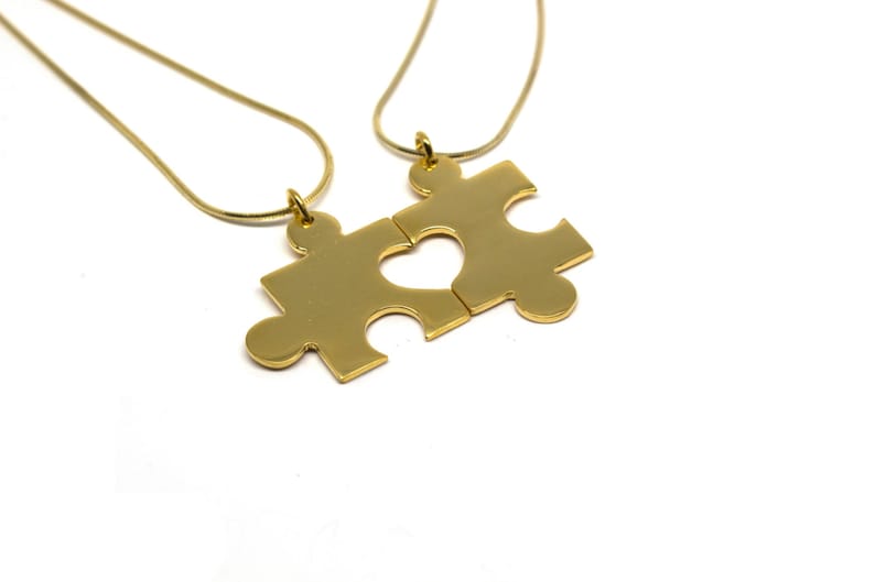 Puzzle Necklace Sterling Silver or Gold Plated / Etsy