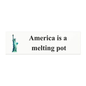 Amerika is een smeltkroes automagneet | Bumpermagneet met het Vrijheidsbeeld