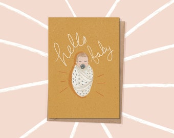 Hello Baby | New Baby Card | Personalise Me!