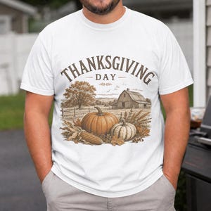Thanksgiving Shirt Pumpkin Patch Farmhouse Fall Harvest Tee Women's Western Cowboy Print T-shirt