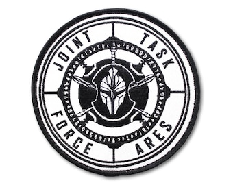 Parche de la Fuerza de Tarea Conjunta Ares de MARSOC (Blanco/Negro)