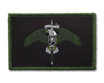 MARSOC Badge Green and White Woven Patch with Velcro Back